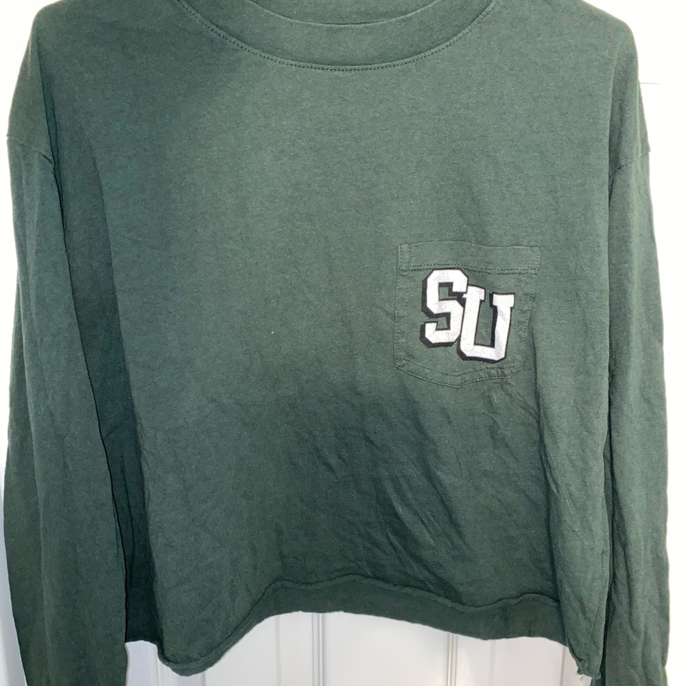 Stevenson University Long Sleeve Crop Top